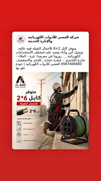 كابل 2*6 للأحمال الثقيلة - العشي (AL ASHI)