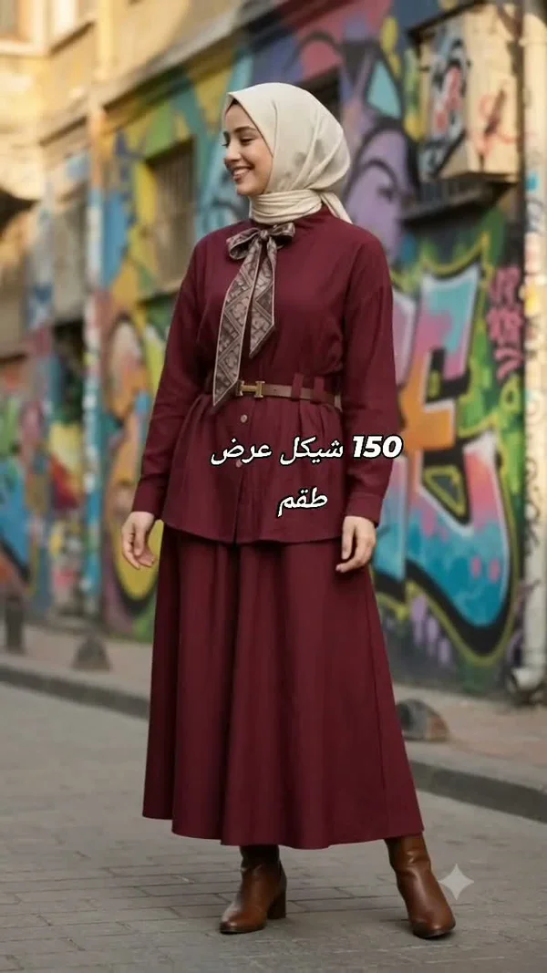 طقم نسائي أنيق - ملابس نسائية - سوق غزة