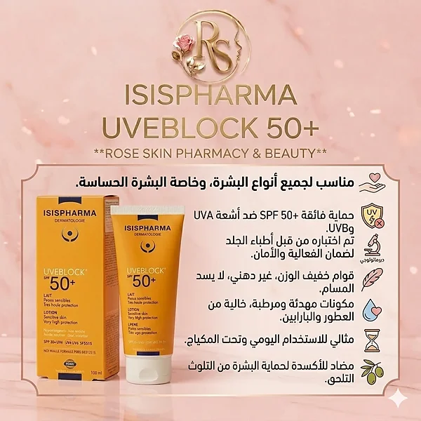 ISISPHARMA SUNUveblock +50 واقي شمس - صيدليات - سوق غزة
