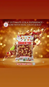 حلوى بنكهة الكولا مع عصير الفاكهة - سويتو (Sweeto)