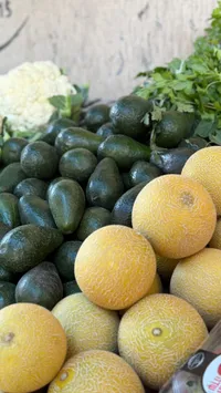 مجموعة الفواكه الطازجة - أفوكادو وشمام