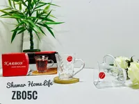 طقم أكواب شاي كريستال - كاربون ZB05C