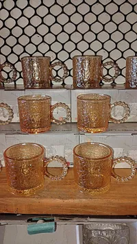 طقم أكواب قهوة زجاجية - جين أوليف (Gin Olive)