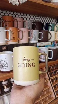 مج سيراميك بتصميم Keep Going