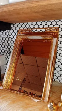 طقم صواني تقديم مستطيلة ذهبية فاخرة