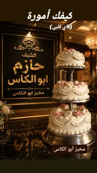 قالب كيك متعدد الطبقات - مخبز الشيف حازم أبو الكاس