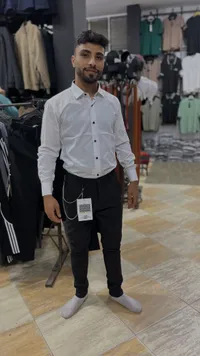 قميص رجالي أبيض كلاسيكي