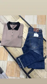 بولو إيه أند إيه (EA7) رجالي مع جينز أزرق