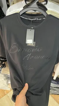 تيشيرت رجالي أسود - إمبوريو أرماني (Emporio Armani)
