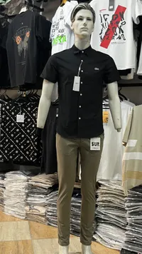 قميص كلاسيكي أسود - لاكوست (Lacoste)