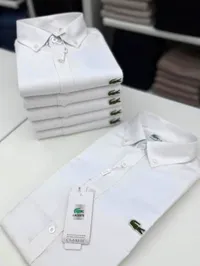 قميص رجالي أبيض - لاكوست (Lacoste)