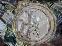 حامل أطباق معدني وردي ذهبي (Lucky)