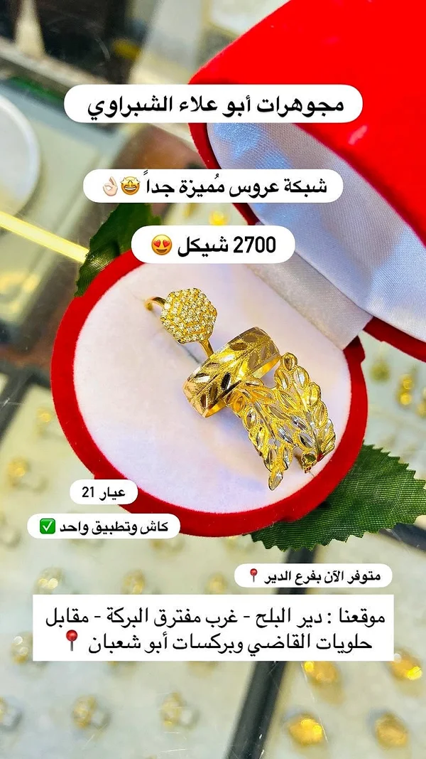 شبكة عروس مميزة جداً - مجوهرات أبو علاء الشبراوي - مجوهرات - سوق غزة