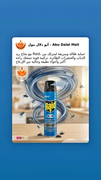 بخاخ قاتل الحشرات الطائرة - ريد (Raid)
