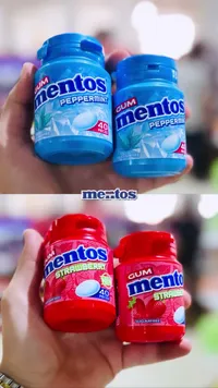 علكة مينتوس بالنعناع والفراولة (Mentos)