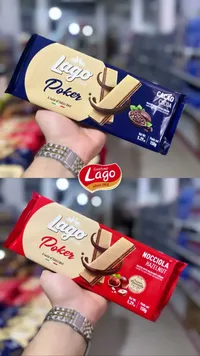 ويفر بوكر محشو بالكاكاو والبندق - لاغو (Lago)