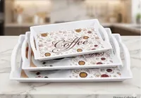 طقم صواني تقديم بتصميم القهوة - مجموعة فلورنس (Florence Collection)