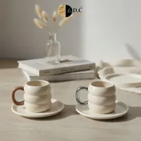 طقم أكواب قهوة سيراميك بتصميم عصري - إيه دي سي (A.D.C)