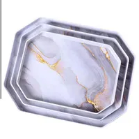 طقم صواني تقديم رخامي (Marble Serving Trays)