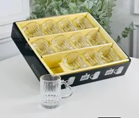 كوب زجاجي بتصميم أنيق (مجموعة من 12)