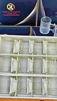 أكواب زجاجية مزخرفة - زيدان