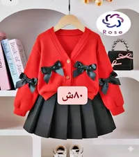طقم ملابس بناتي شتوي - روز (Rose) - سوق غزة