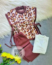 طقم ملابس أطفال محبوك بنقشة النمر - دودي كيدز (Dody Kids)