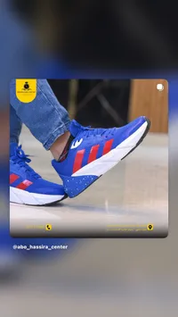 حذاء رياضي أديداس أزرق وأحمر