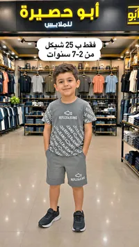 طقم صيفي للأولاد - ريفليكس آند جينز (Reflex&Jeans) - سوق غزة