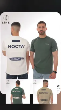 تيشيرت رجالي كاجوال بتصميم نوكتا - لاين (Nocta)