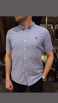 قميص رجالي صيفي بأكمام قصيرة - بولو (Polo Ralph Lauren)