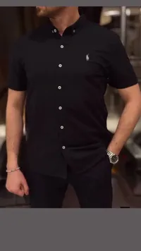قميص رجالي كلاسيكي بأكمام قصيرة - بولو رالف لورين (Polo Ralph Lauren)