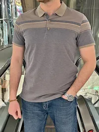 قميص بولو رجالي مخطط