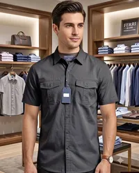 قميص رجالي قصير الأكمام - فيري جينز (Ferri Jeans)