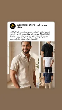 قمصان رجالية مخططة - معرض أبو هلال