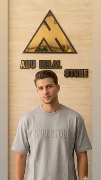 تيشيرت رجالي بتصميم سوبر ستار - متجر أبو هلال (Abu Helal)