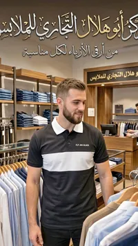 قميص بولو رجالي - فليب جينز بلاك (FLP JNS BLACK)