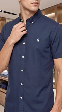 قميص رجالي كاجوال بأكمام قصيرة - بولو رالف لورين (Polo Ralph Lauren)