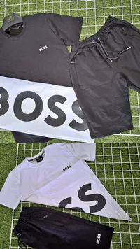 طقم صيفي رجالي قطعتين - بوس (Boss)