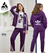 طقم رياضي بناتي - سيم سيم كيدز (Adidas)