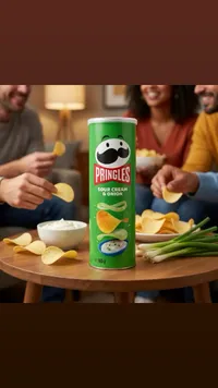 رقائق بطاطس بنكهة الكريمة الحامضة والبصل - برينجلز (Pringles)