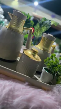 طقم تيرمس شاي وقهوة مع سكرية