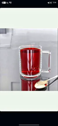 كوب زجاجي شفاف للمشروبات الساخنة