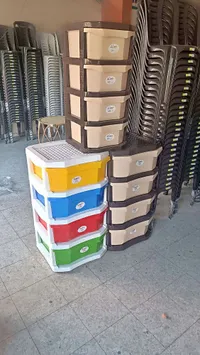 وحدة أدراج تخزين بلاستيكية متعددة الألوان
