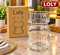 كأس زجاجي مزخرف - Loly