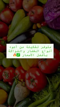 تشكيلة خضار وفواكه طازجة