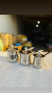 غلايات شاي استانلس ستيل - طقم 3 قطع