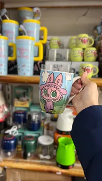 كوب سيراميك بتصميم أرنب كرتوني