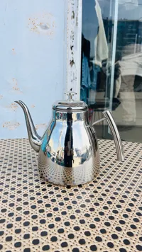 إبريق شاي استainless steel مع غطاء