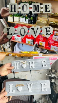 لافتة ديكور خشبية HOME LOVE